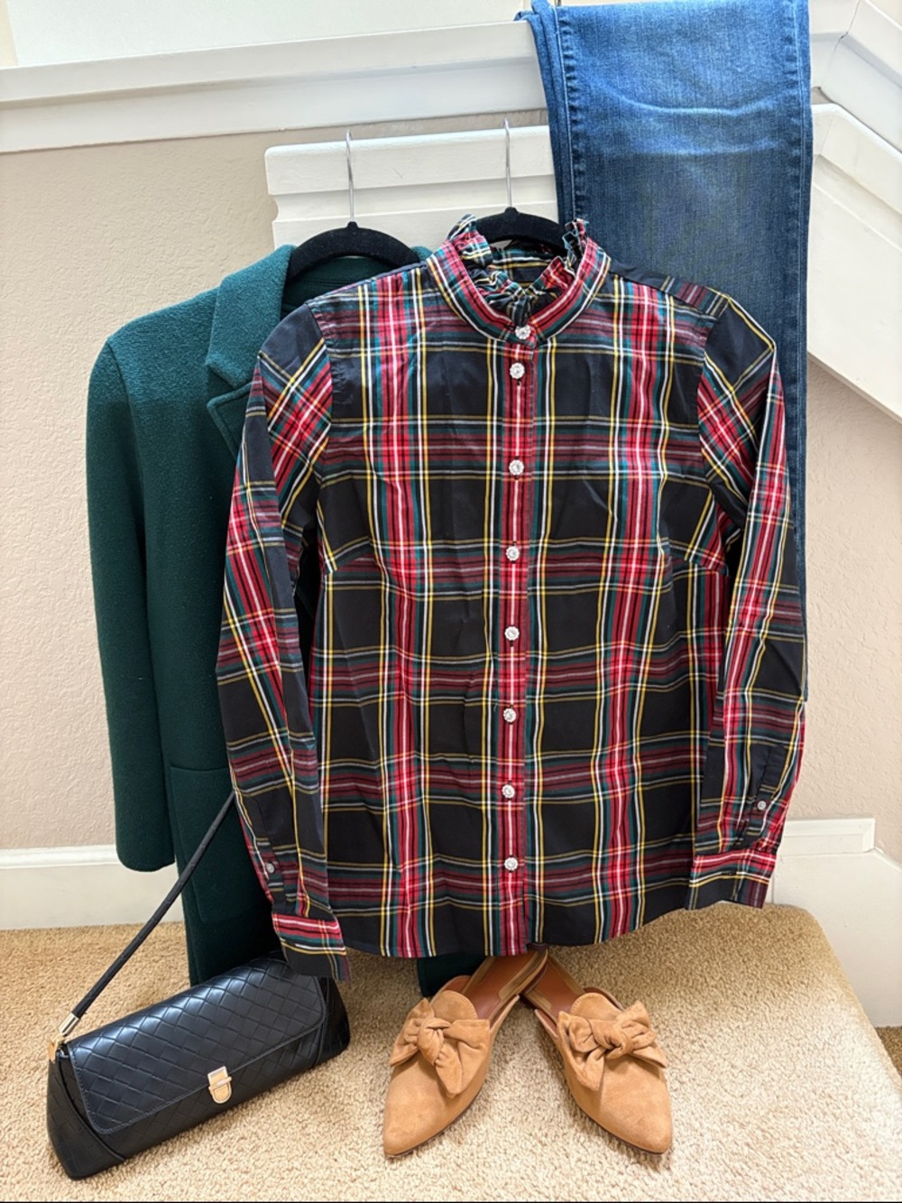 J. Crew Tartan Plaid Blouse